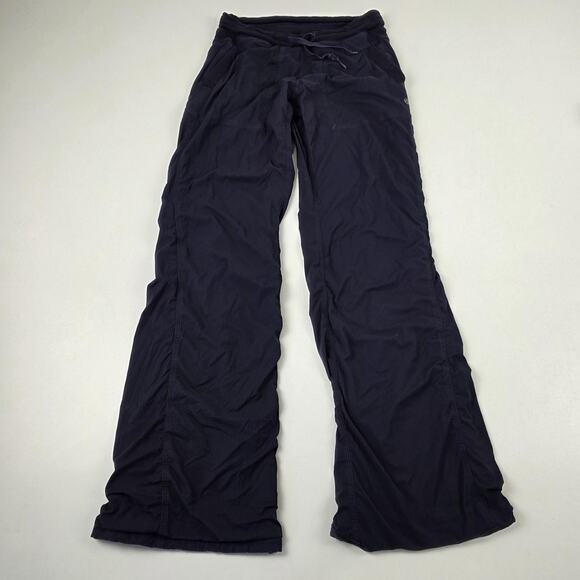 Lululemon Pants Womens Medium Dark Purple Dance Studio Yoga Drawstring Pockets - Picture 1 of 10
